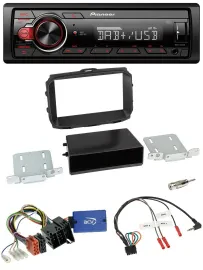 Автомагнитола для Alfa Romeo Giulietta 2013–2021 Pioneer 1DIN, DAB, USB, совместима с кнопками на руле