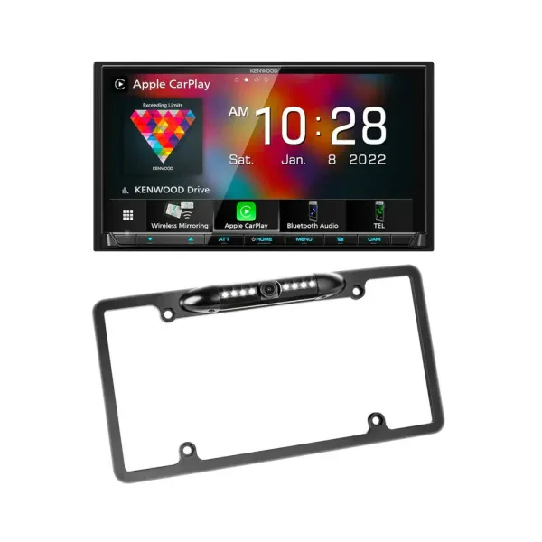 Kenwood DMX9708S 6.95” Double-Din Wireless Receiver + License Plate Camera