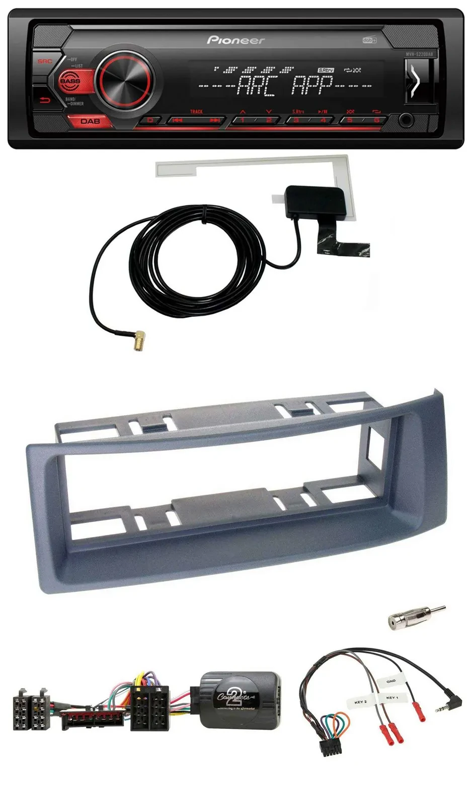 Автомагнитола для Renault Scenic/Megane (1996–2000) Pioneer 1-DIN USB DAB MP3 управление с руля