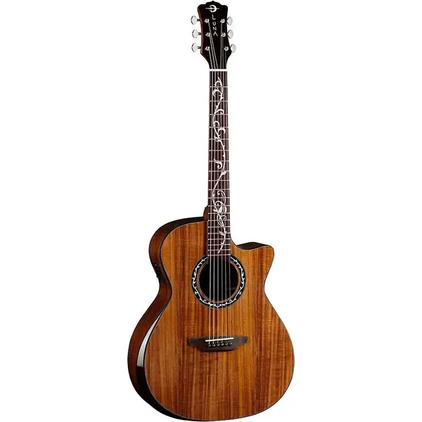 Электроакустическая гитара Luna Vineyard Koa Bevel Grand Auditorium Cutaway Acoustic-Electric Guitar Gloss