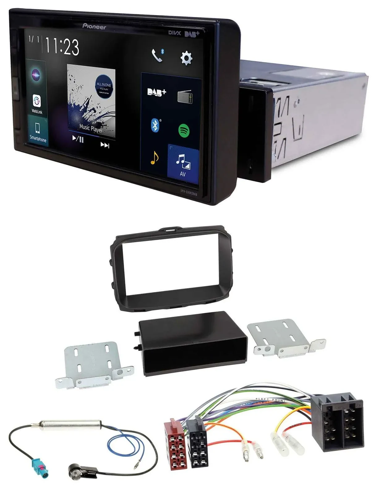 Pioneer DAB MP3 Bluetooth USB Autoradio für Alfa Romeo Giulietta 2013-2021 ISO