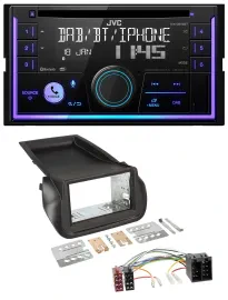 JVC MP3 USB 2DIN DAB Bluetooth CD Autoradio für Citroen Nemo Fiat Fiorino Peugeo