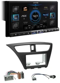 Alpine DAB 2DIN USB Bluetooth MP3 Autoradio für Honda Civic Hatchback ab 12