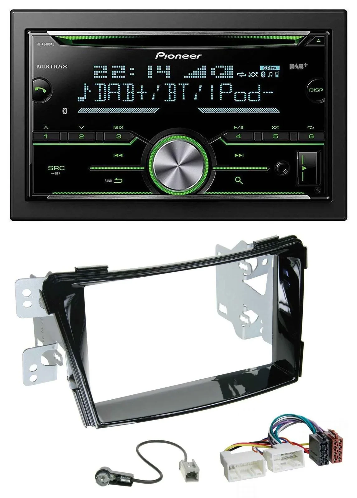 Автомагнитола для Hyundai i40 VF (с 2011) Pioneer 2DIN, Bluetooth, DAB, USB, CD, MP3, цвет: черный глянец