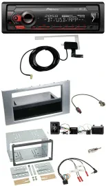 Автомагнитола Pioneer DAB, USB, Bluetooth, поддержка управления с руля, для Ford Kuga 2008–2012, серебристая