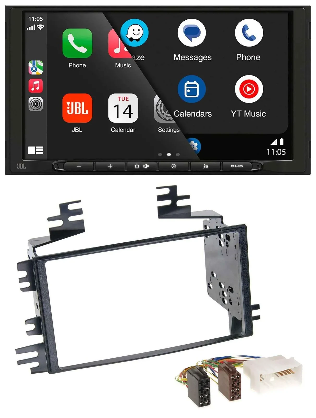 JBL USB 2DIN MP3 Bluetooth AUX Autoradio für Kia Rio Rio5 Sportage Hyundai Accen