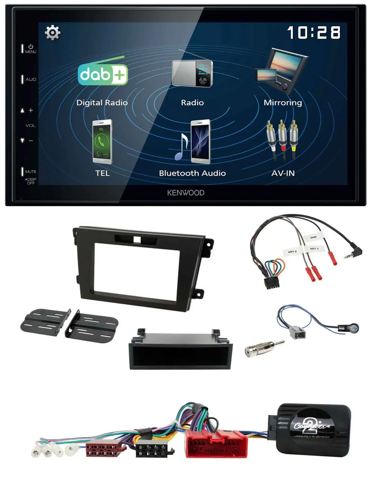 Kenwood 2DIN Bluetooth Lenkrad USB DAB Autoradio für Mazda CX-7 2008-2010