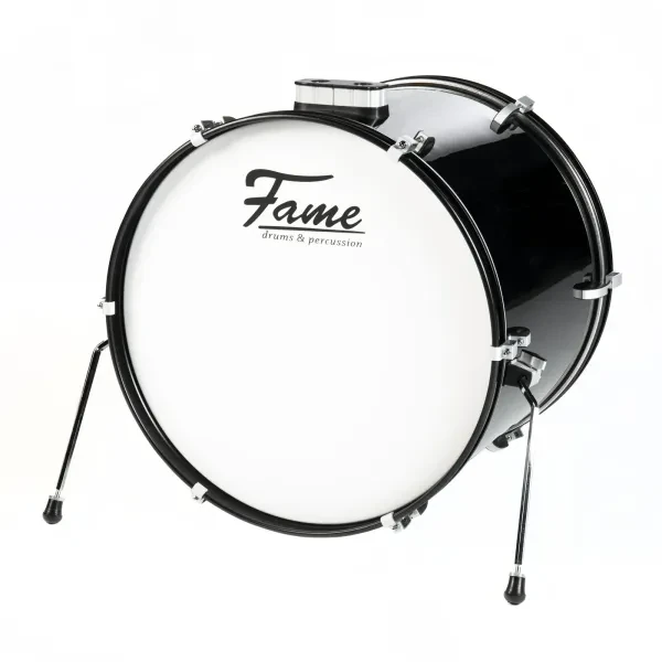 First Step Bass Drum 22x18 Piano Black Mischholz Alu Hardware Stahlspannreifen