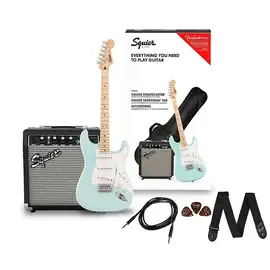 Электрогитара Squier Stratocaster LE Electric Guitar Pack W/Squier Frontman 10G Amp Sonic Blue