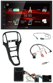 JVC USB Bluetooth Lenkrad DAB 2DIN Autoradio für Opel Astra ab 09 Perlschwarz