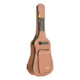 Чехол для акустической гитары SQOE Qb-mb-15mm 41 brown с утеплителем 15мм