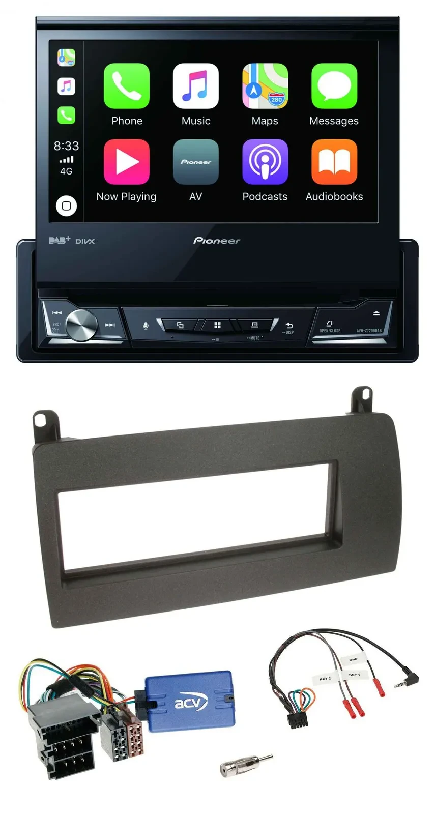 Pioneer DVD Bluetooth DAB USB Lenkrad Autoradio für Rover 75 (2003-2005)