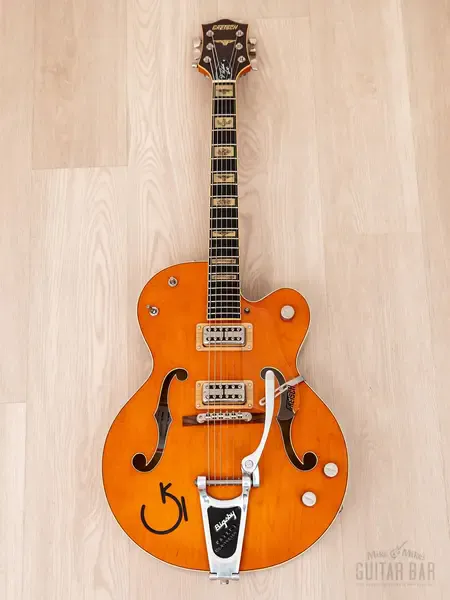 Электрогитара полуакустическая Gretsch Reverend Horton Heat G6120RHH TV Jones HH Western Orange w/case Japan 2004