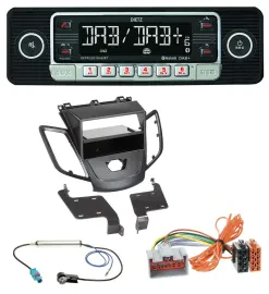 Dietz USB DAB MP3 Bluetooth Autoradio für Ford Fiesta JA8 08-10 ohne Display sch