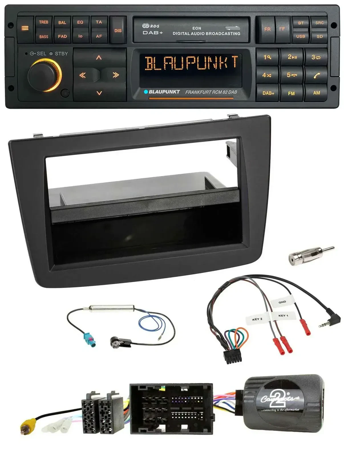 Blaupunkt USB DAB SD Lenkrad Bluetooth Autoradio für Alfa Mito 955 2014-2018 sch