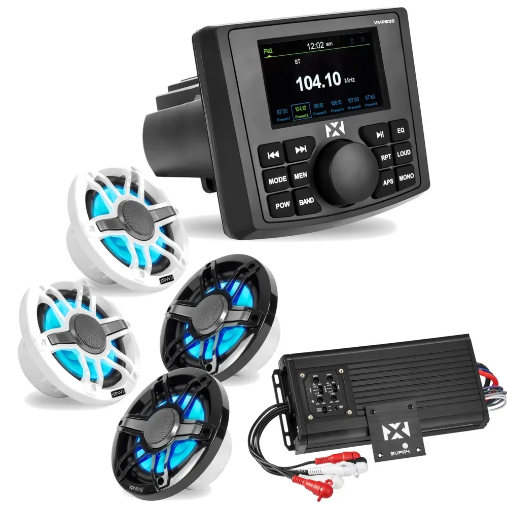 Пассивная акустическая система для лодки NVX VMPS35, MVPA4 & MVSP8 (x2) Marine Package (набор)