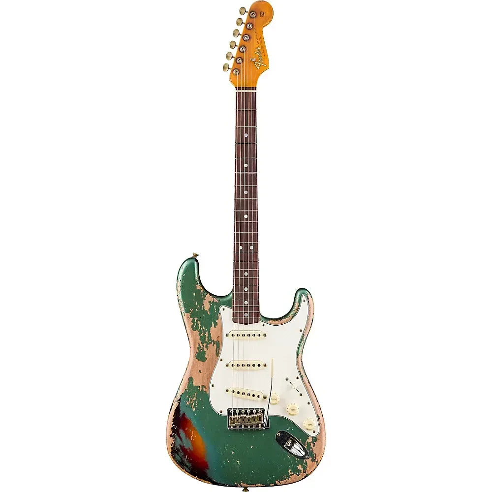 Электрогитара Fender Custom Shop 1965 Stratocaster Super Heavy Relic Guitar Sherwood Green Metallic Burst