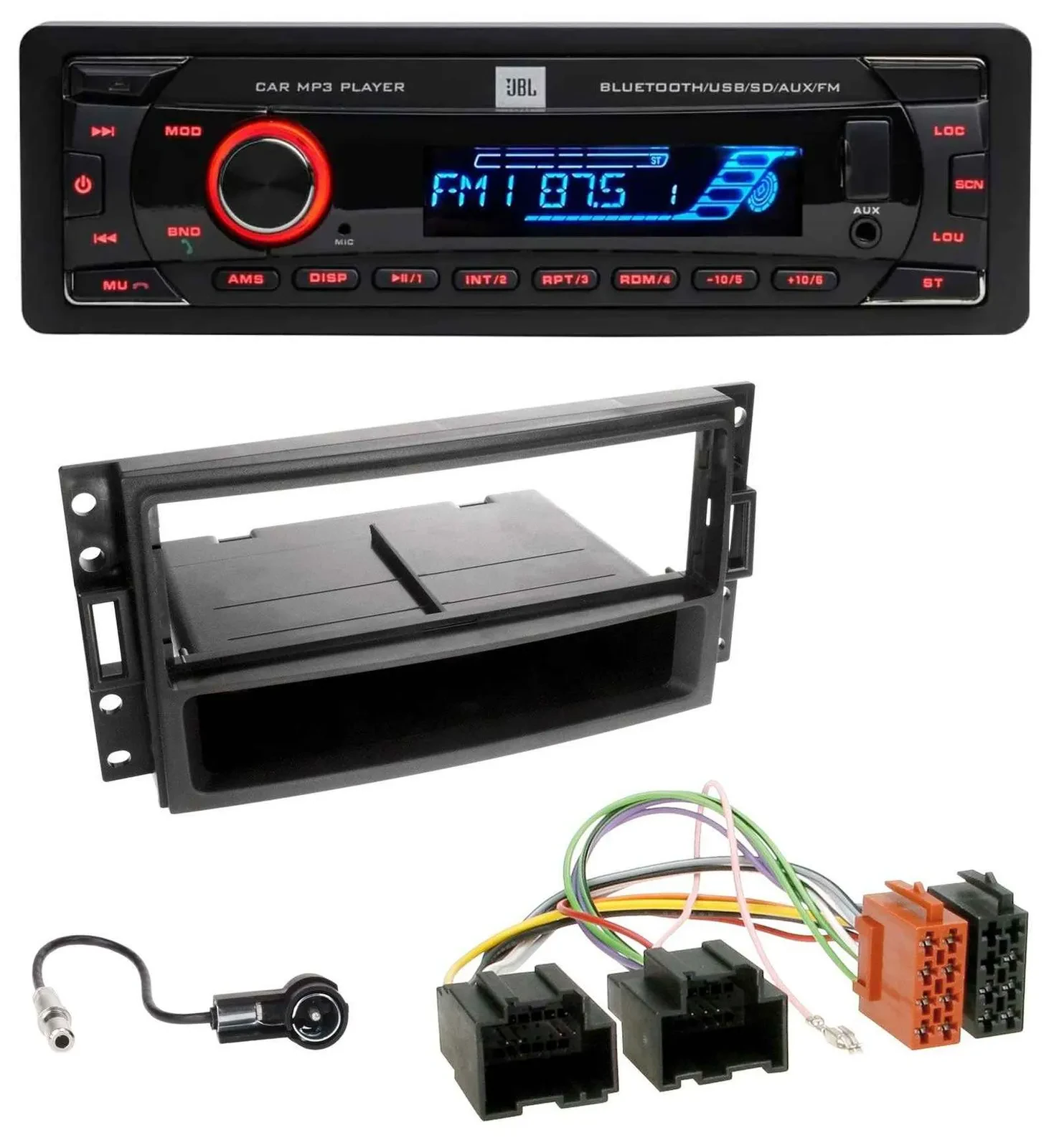 JBL AUX MP3 USB Bluetooth SD Autoradio für Chevrolet Corvette Uplander 05-13
