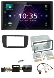 JVC DAB 2DIN Lenkrad Bluetooth USB Autoradio für Seat Ibiza ab 08 nitschwarz