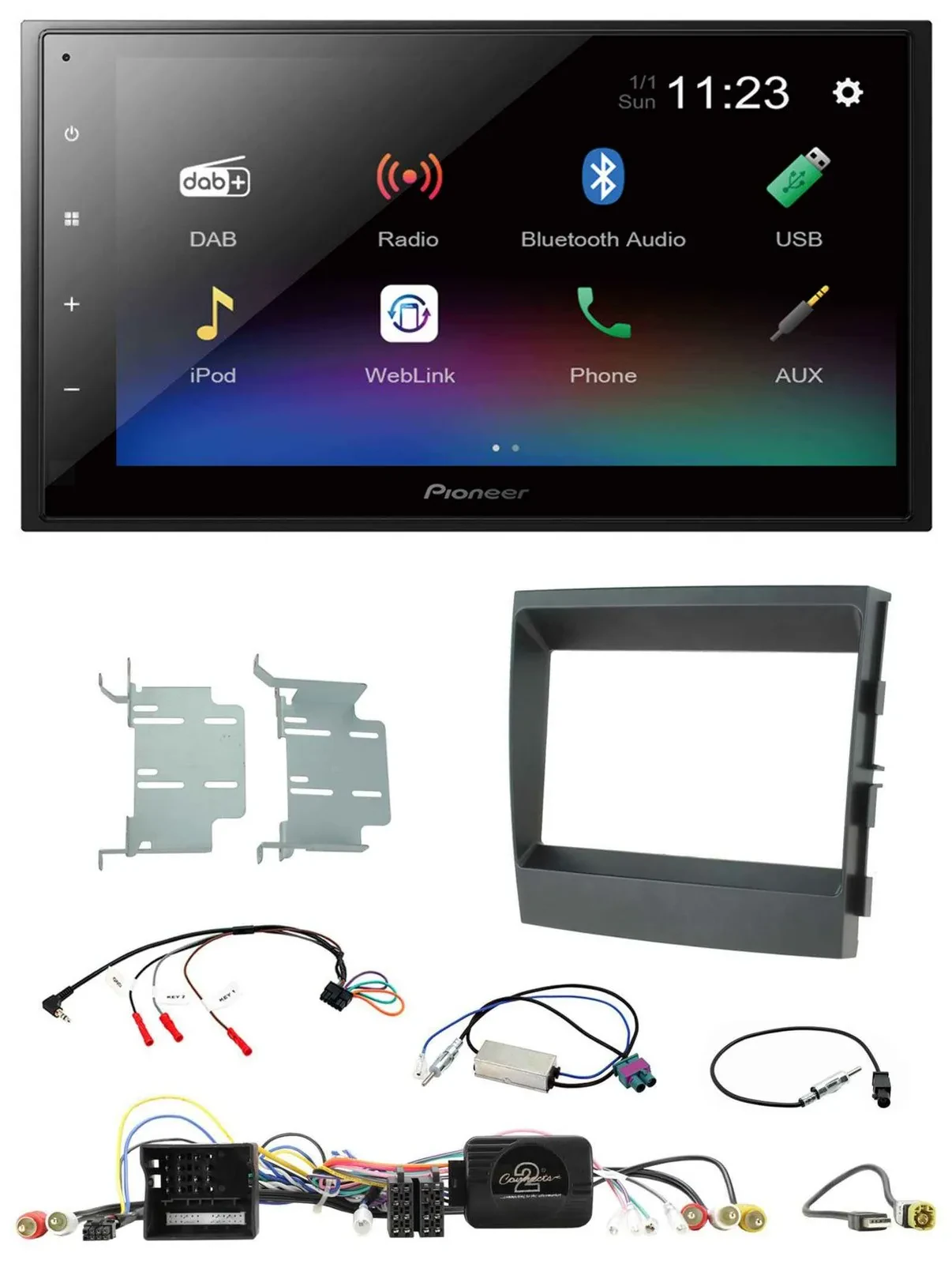 Pioneer USB Bluetooth DAB 2DIN Lenkrad Autoradio für Porsche Panamera 2009-2016