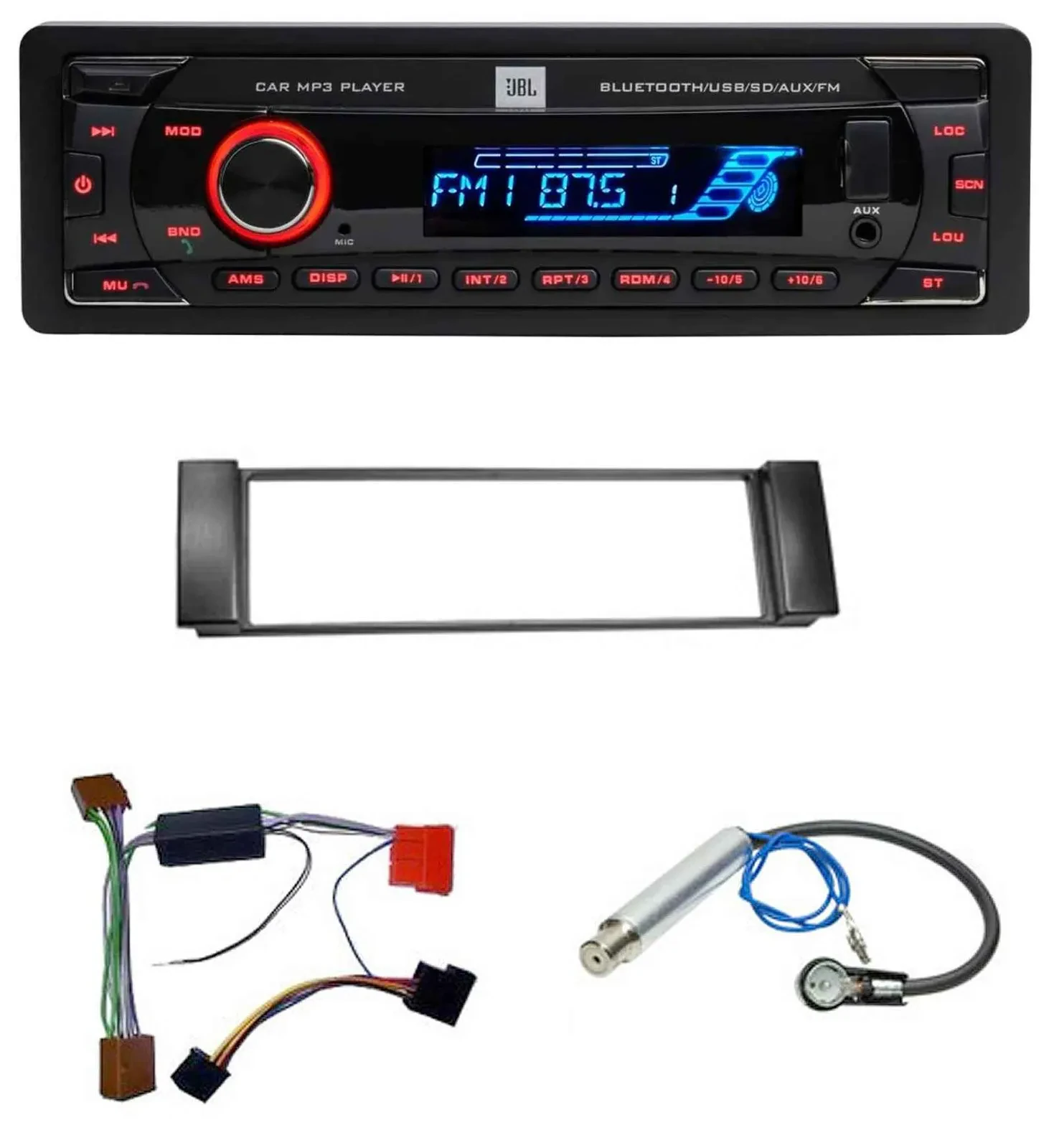JBL AUX MP3 USB Bluetooth SD Autoradio für Audi A3 8L 00-03 A6 C5 00-04 Aktivsys