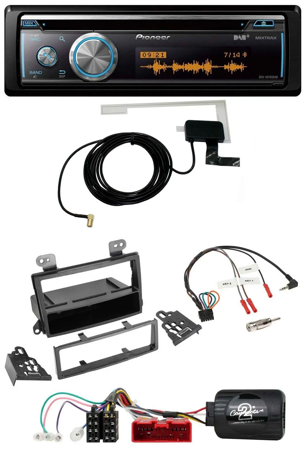 Pioneer Bluetooth DAB Lenkrad USB CD Autoradio für Mazda MPV (2000-2006)