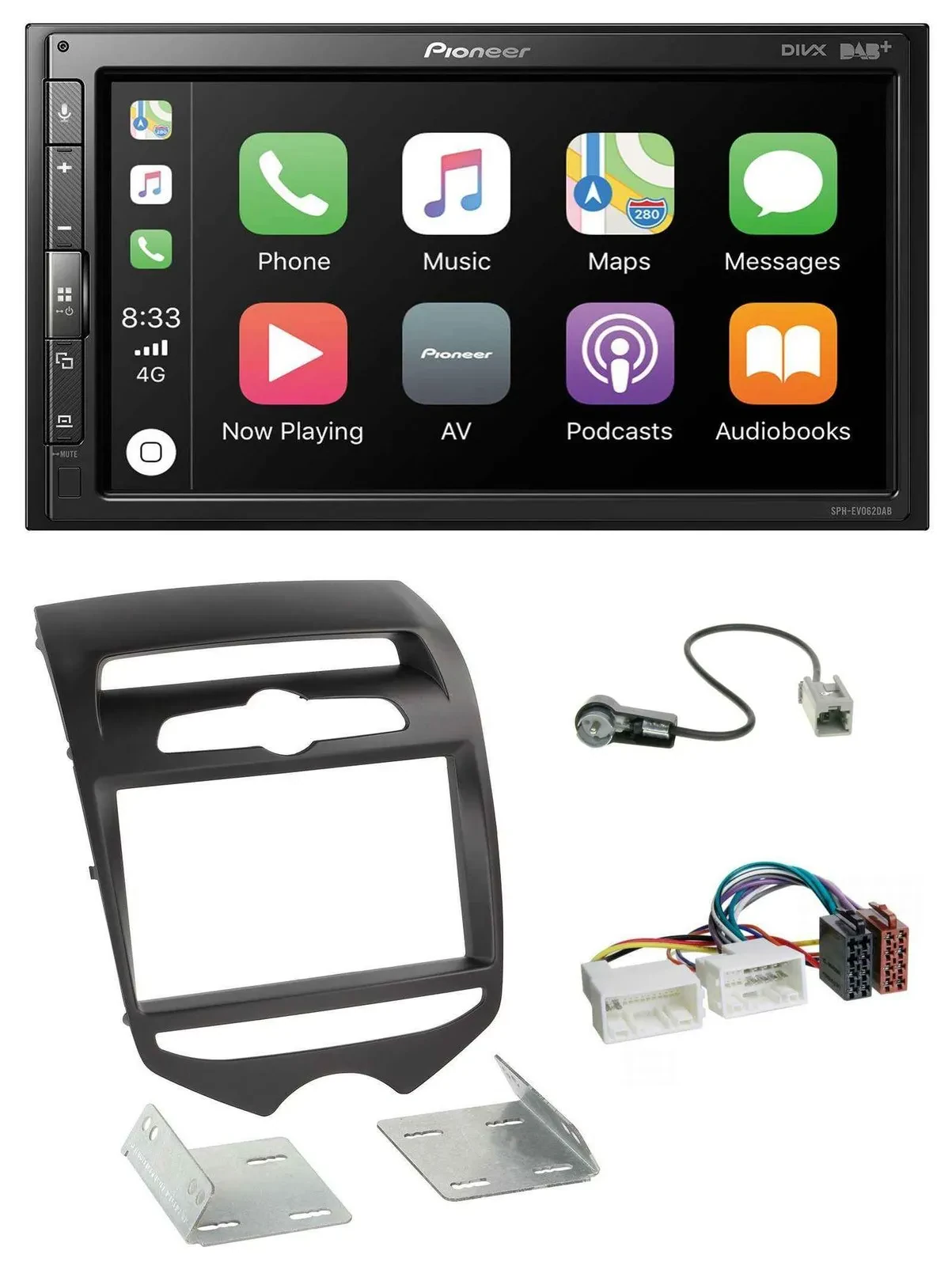 Автомагнитола для Hyundai ix20 (с 2010) Pioneer 2DIN, USB, MP3, DAB, Bluetooth