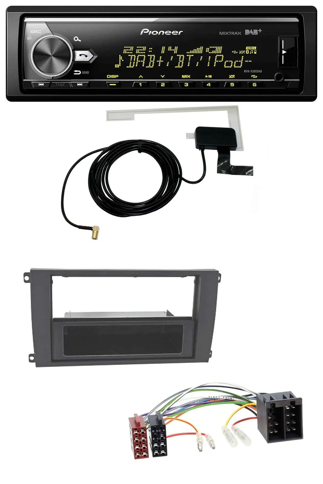 Автомагнитола Pioneer Bluetooth, DAB, USB, MP3 для Porsche Cayenne (2002–2007)