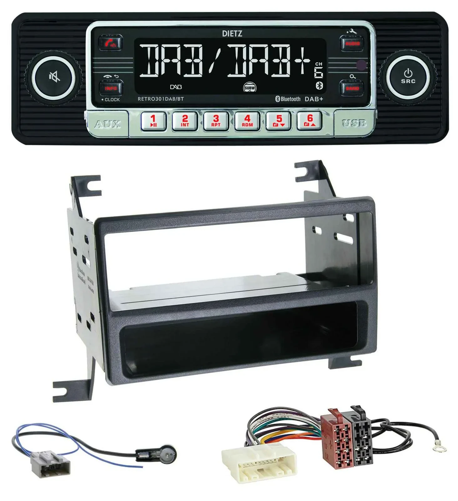 Dietz USB DAB MP3 Bluetooth Autoradio für Nissan Juke (J15, 2010-2014)