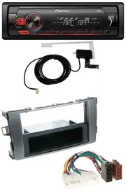 Автомагнитола для Toyota Auris (2007–2012) Pioneer 1-DIN USB DAB MP3 AUX антрацит-серый