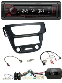 Автомагнитола Kenwood CD, USB, Bluetooth, DAB для Renault Megane Fluence 2012-2