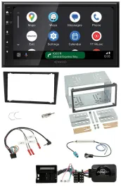 Kenwood DAB Bluetooth USB Lenkrad 2DIN Autoradio für Opel Corsa C Tigra Vectra C