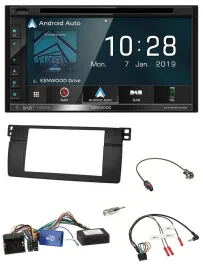 Kenwood DAB TMC USB 2DIN Lenkrad Bluetooth Navigation für BMW 3er 2002-2006 E46