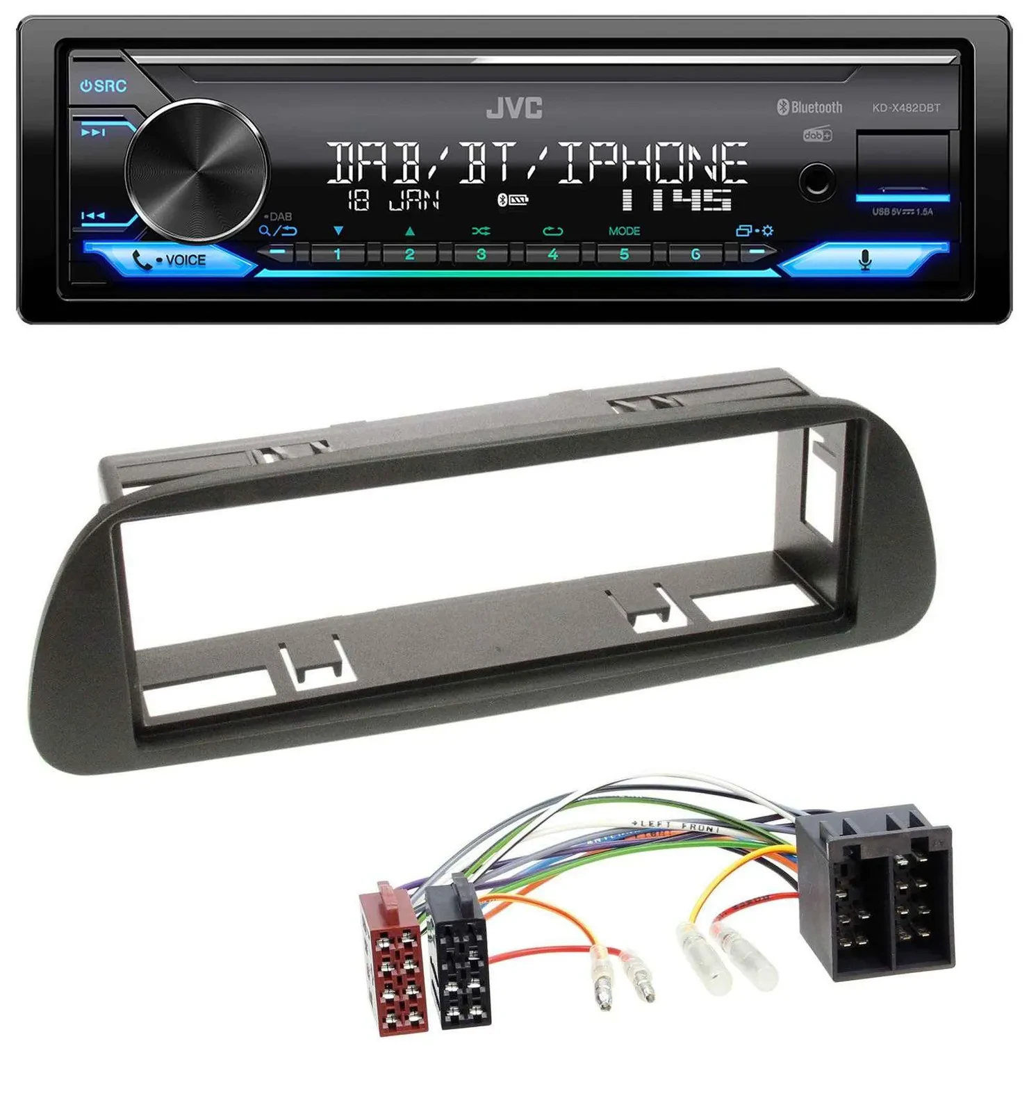JVC Bluetooth DAB USB MP3 Autoradio für Mercedes Sprinter W314 ab 2001