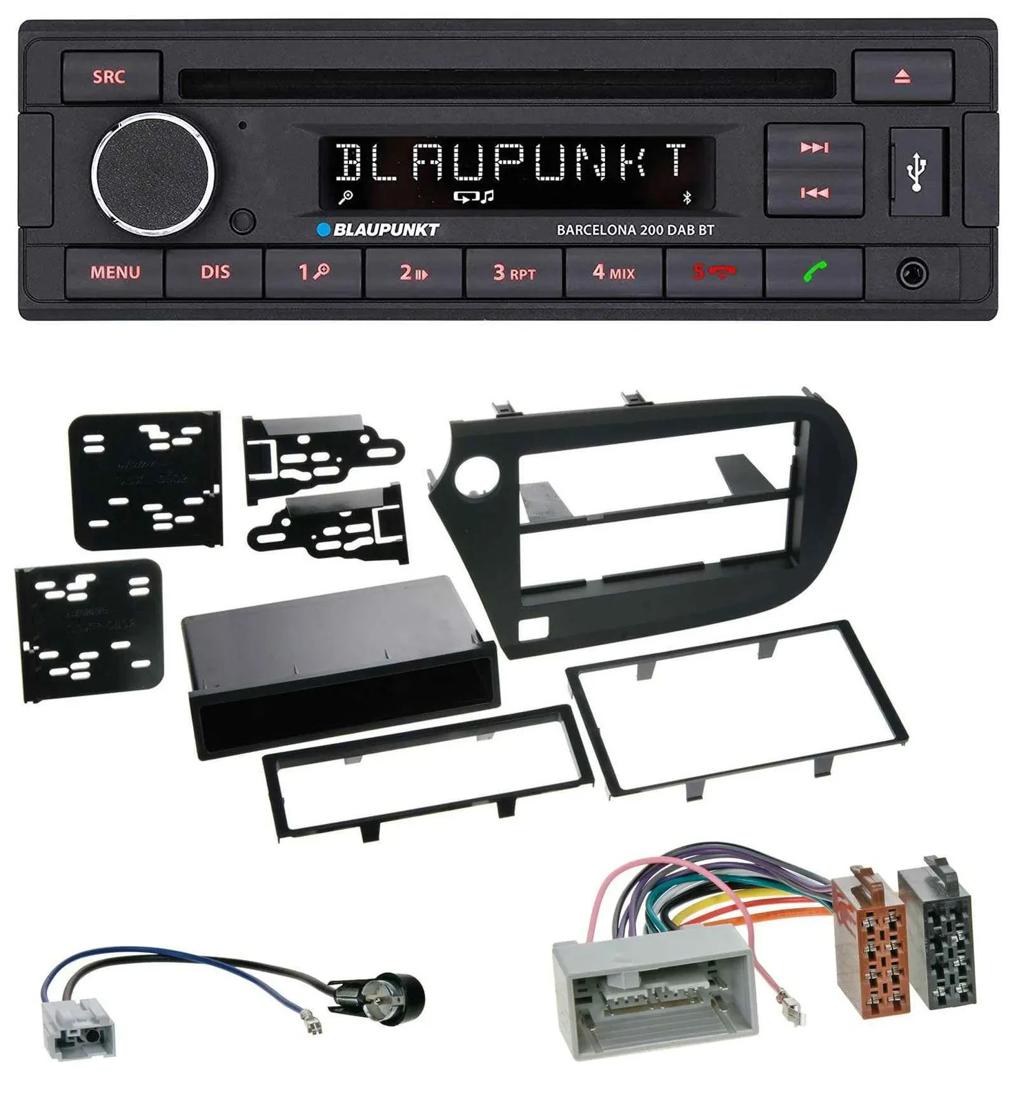 Автомагнитола Blaupunkt USB DAB CD Bluetooth MP3 для Honda Insight (ZE2, 2009–2013)