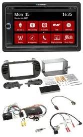 Автомагнитола Blaupunkt 2DIN, DAB, TMC, USB, Bluetooth, навигация, для Fiat 500 (2014–2015)