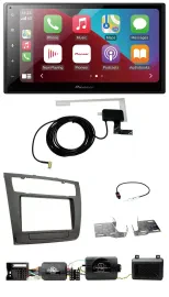 Автомагнитола Pioneer 2DIN Bluetooth DAB USB для BMW 1 Series E87 с управлением на руле, совместима с PDC и автоматическим климат-контролем