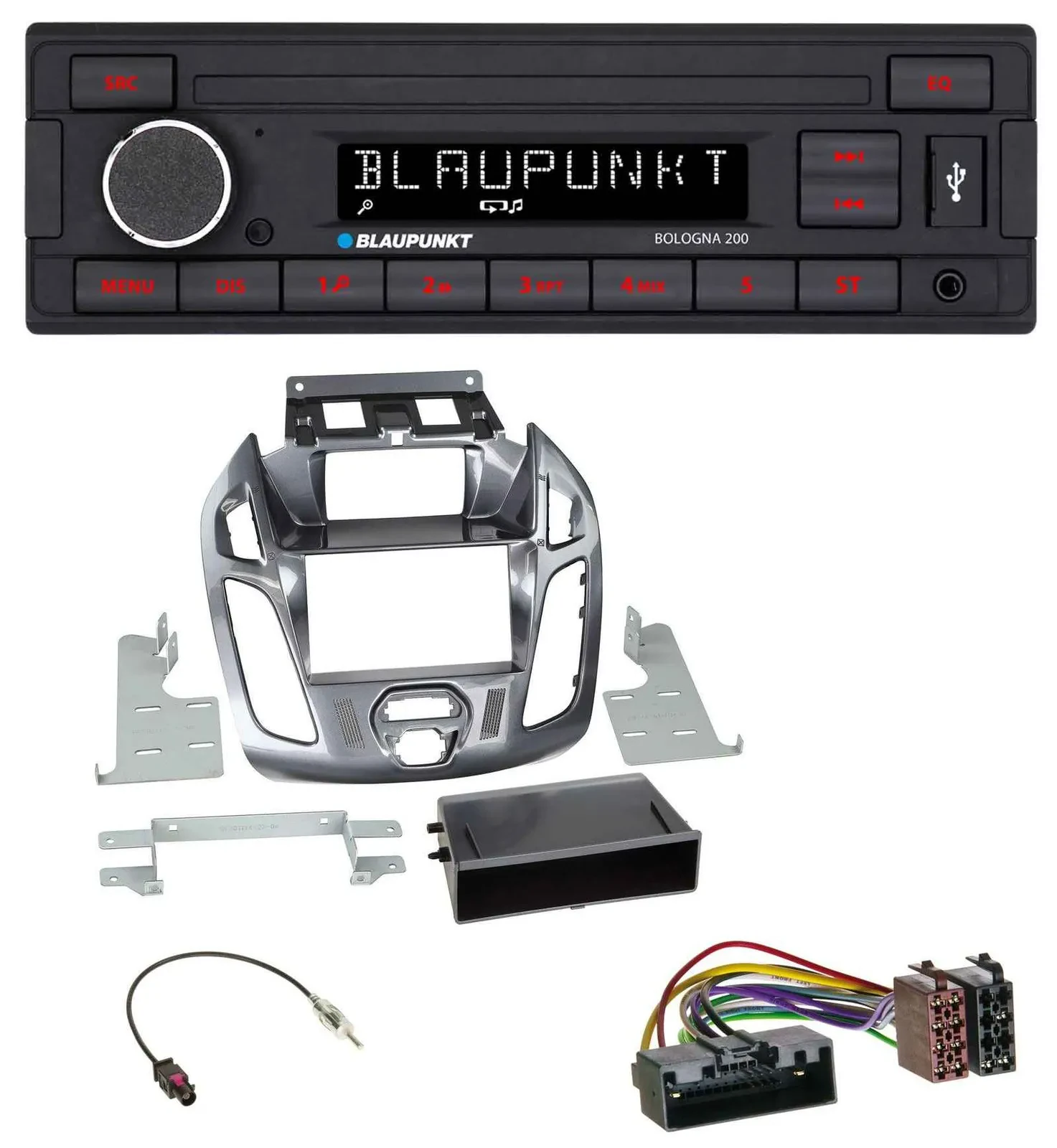 Blaupunkt MP3 AUX USB 1DIN Autoradio für Ford Transit Connect 2012-2018 Display