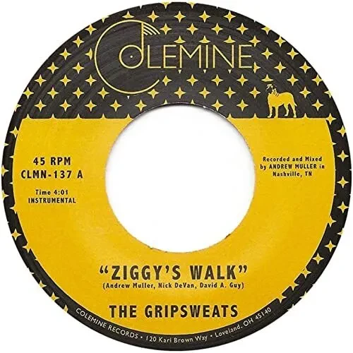 Виниловая пластинка Gripsweats – Ziggy's Walk / Alpha Dog (Релиз 2016)