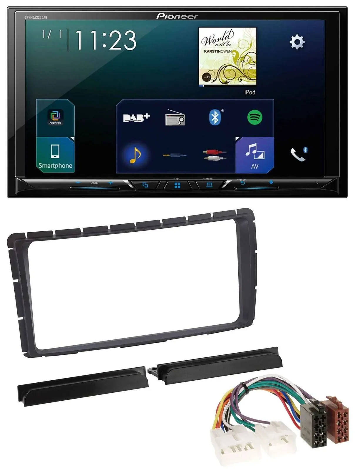 Автомагнитола для Toyota Hilux (с 2011) Pioneer 2-DIN Bluetooth USB DAB MP3
