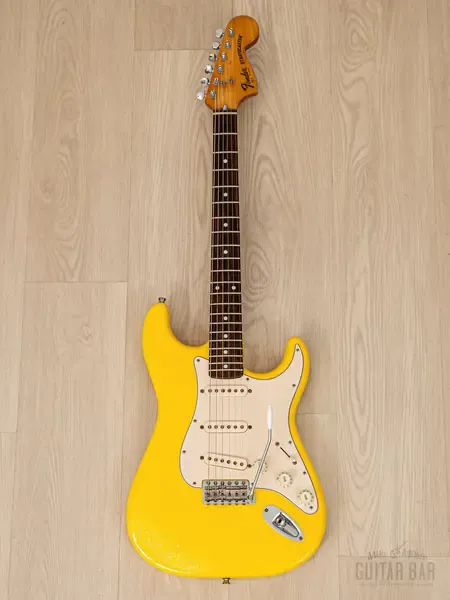 Электрогитара Fender Stratocaster SSS Yellow Metalflake Sparkle w/case USA 1979