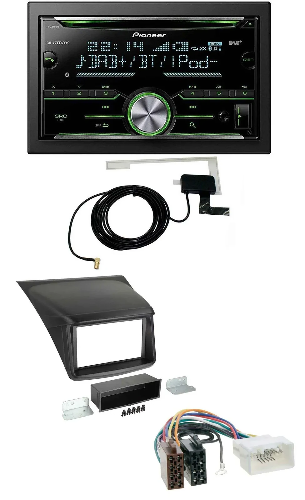 Pioneer CD USB MP3 Bluetooth 2DIN DAB Autoradio für Mitsubishi L200 2006-2015