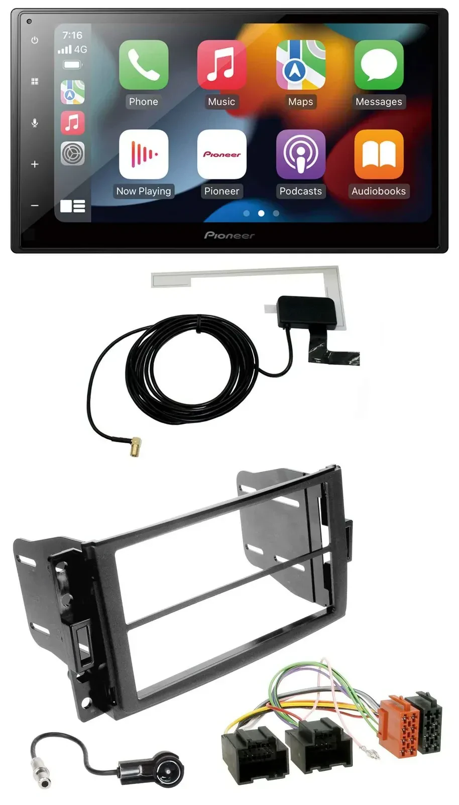 Автомагнитола для Chevrolet Corvette (2005–2013) Pioneer 2-DIN MP3 USB Bluetooth DAB