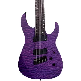 Legator Ninja 8 String Multi-Scale Super Shred Quilted Maple Guitar Purple