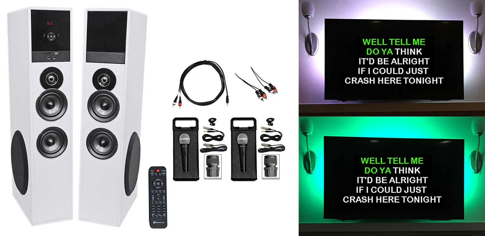 Широкополосная акустическая система Rockville TM80W White с аксессуарами (пара)