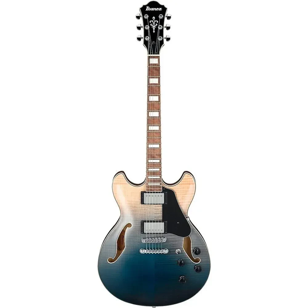 Электрогитара полуакустическая Ibanez AS73FM Artcore Semi-Hollow Transparent Indigo Fade