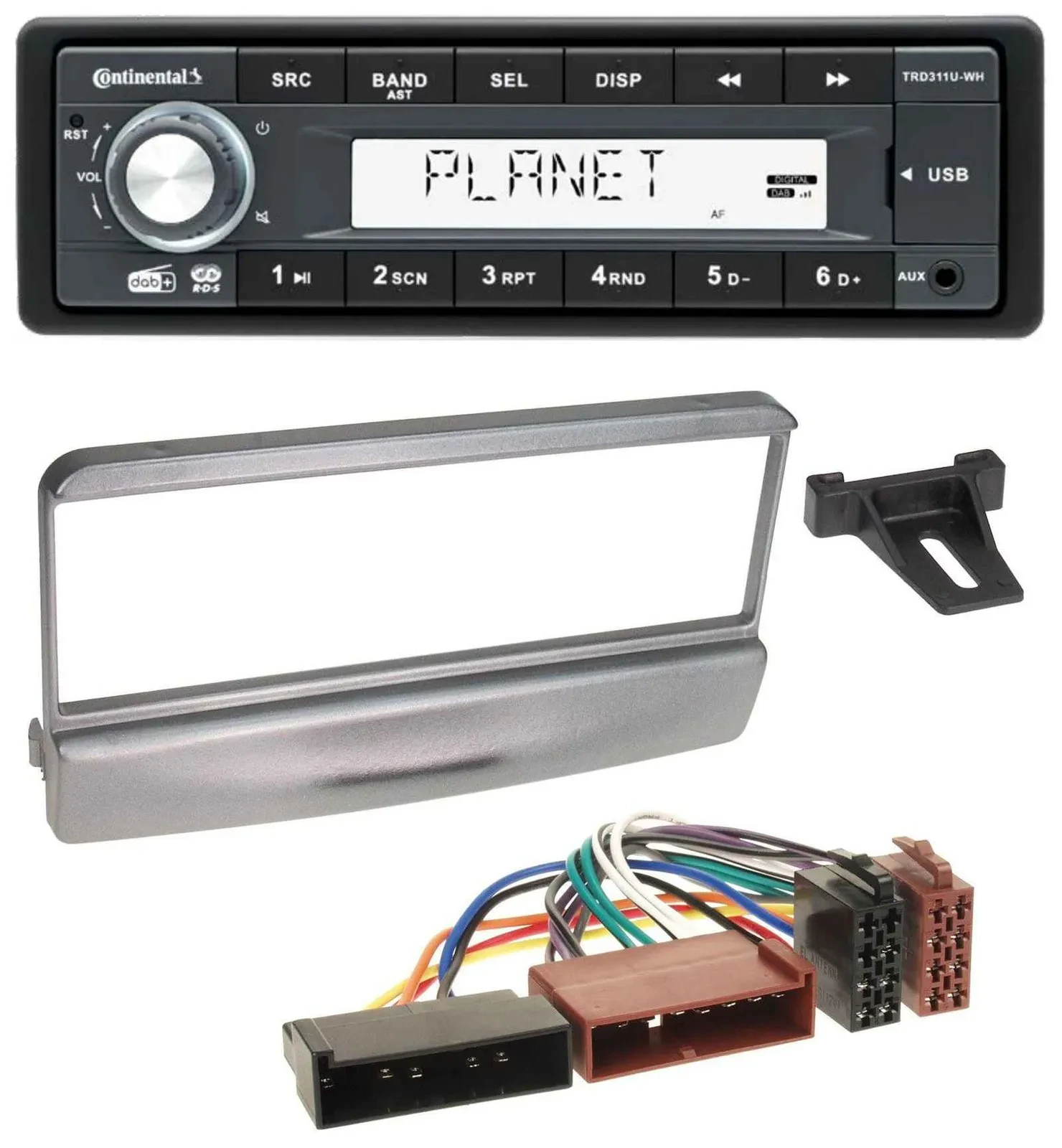 Автомагнитола Continental 1-DIN MP3 AUX USB DAB для Ford Cougar/Fiesta/Escort/Focus