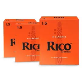 Rico Bb Clarinet Reeds, Box of 10, 3 Box Special 3
