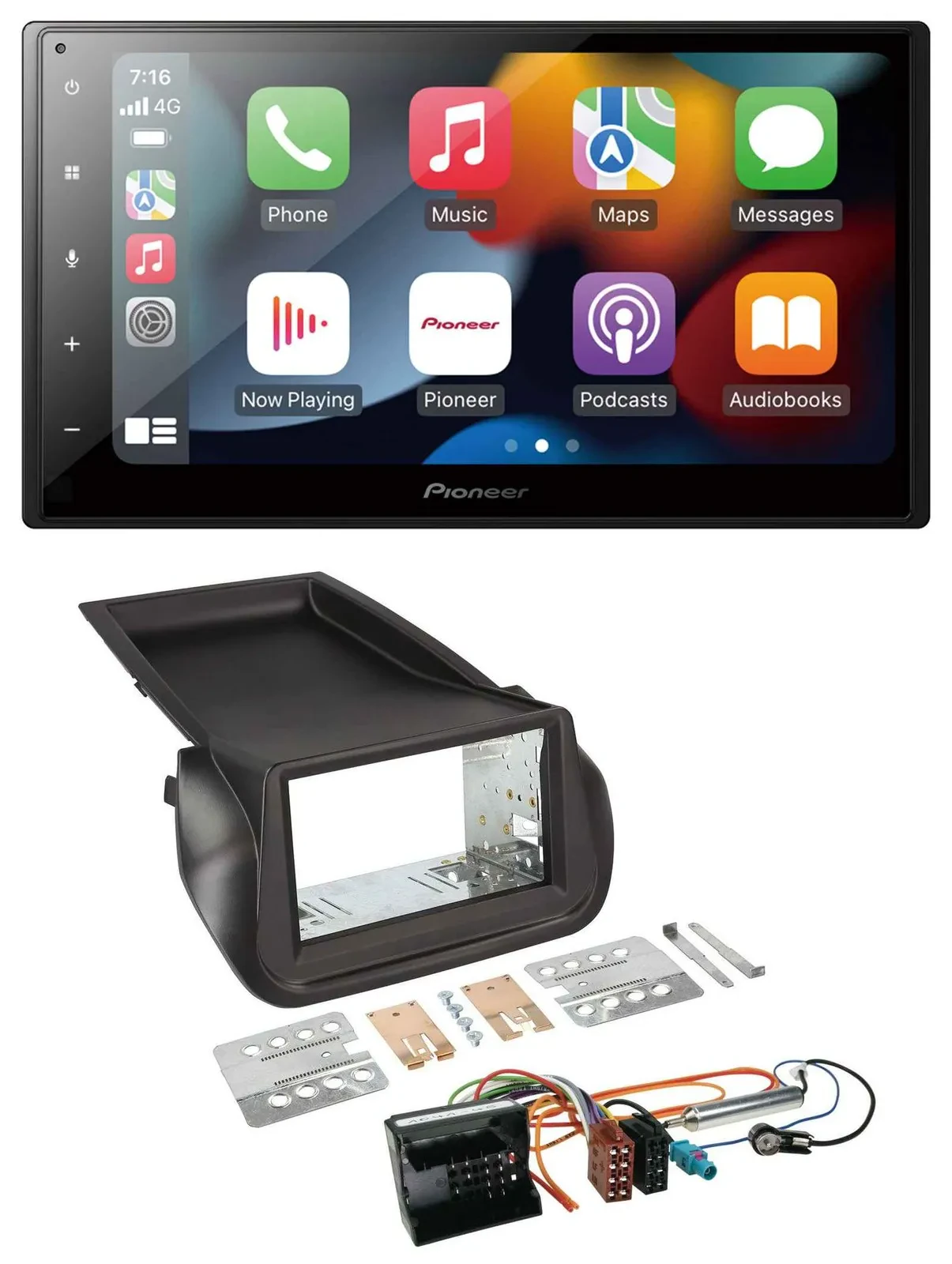 Pioneer DAB Bluetooth 2DIN USB MP3 Autoradio für Citroen Nemo Peugeot Bipper