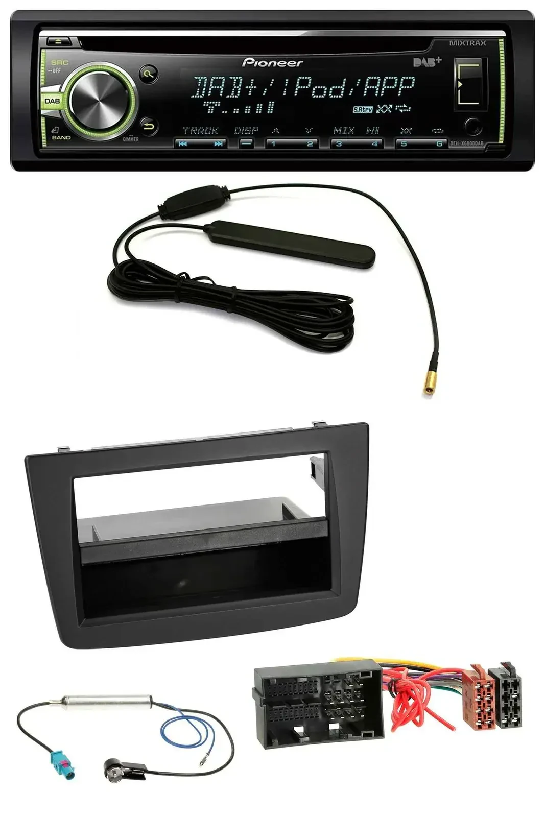 Автомагнитола Pioneer MP3 USB CD DAB AUX для Alfa Romeo MiTo 955 (с 2014), черный